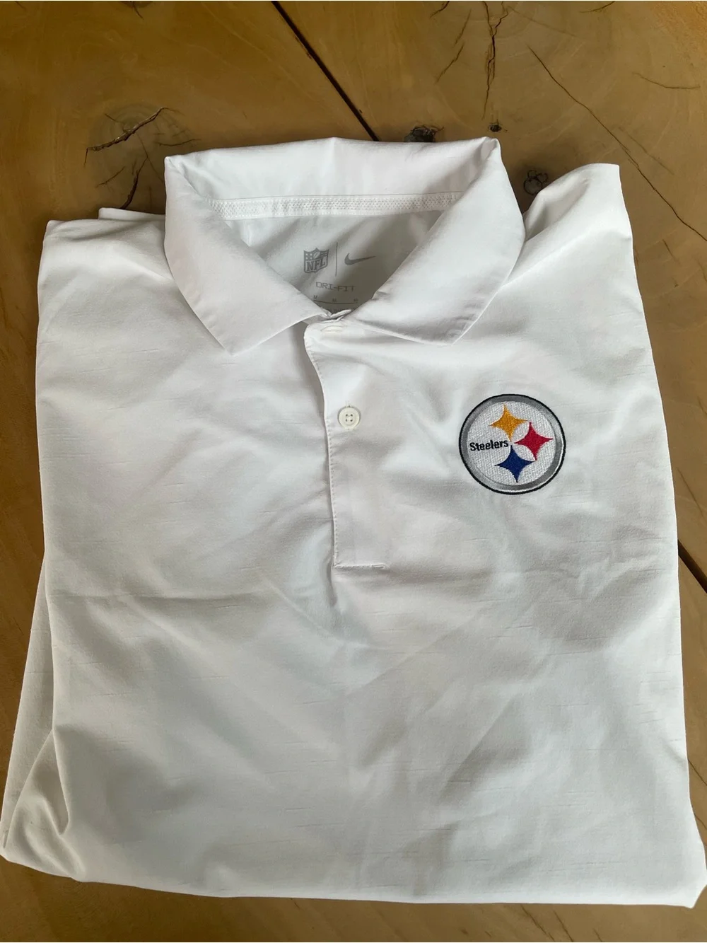 Official  NFL Pittsburgh Steelers White Polo Shirt